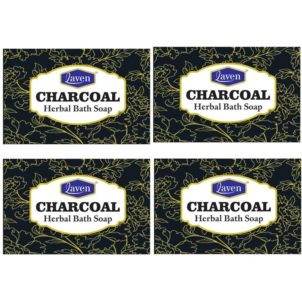 Laven Charcoal Soap (100g, Pack of 4) Laven Charcoal Soap (100g, Pack of 4)
