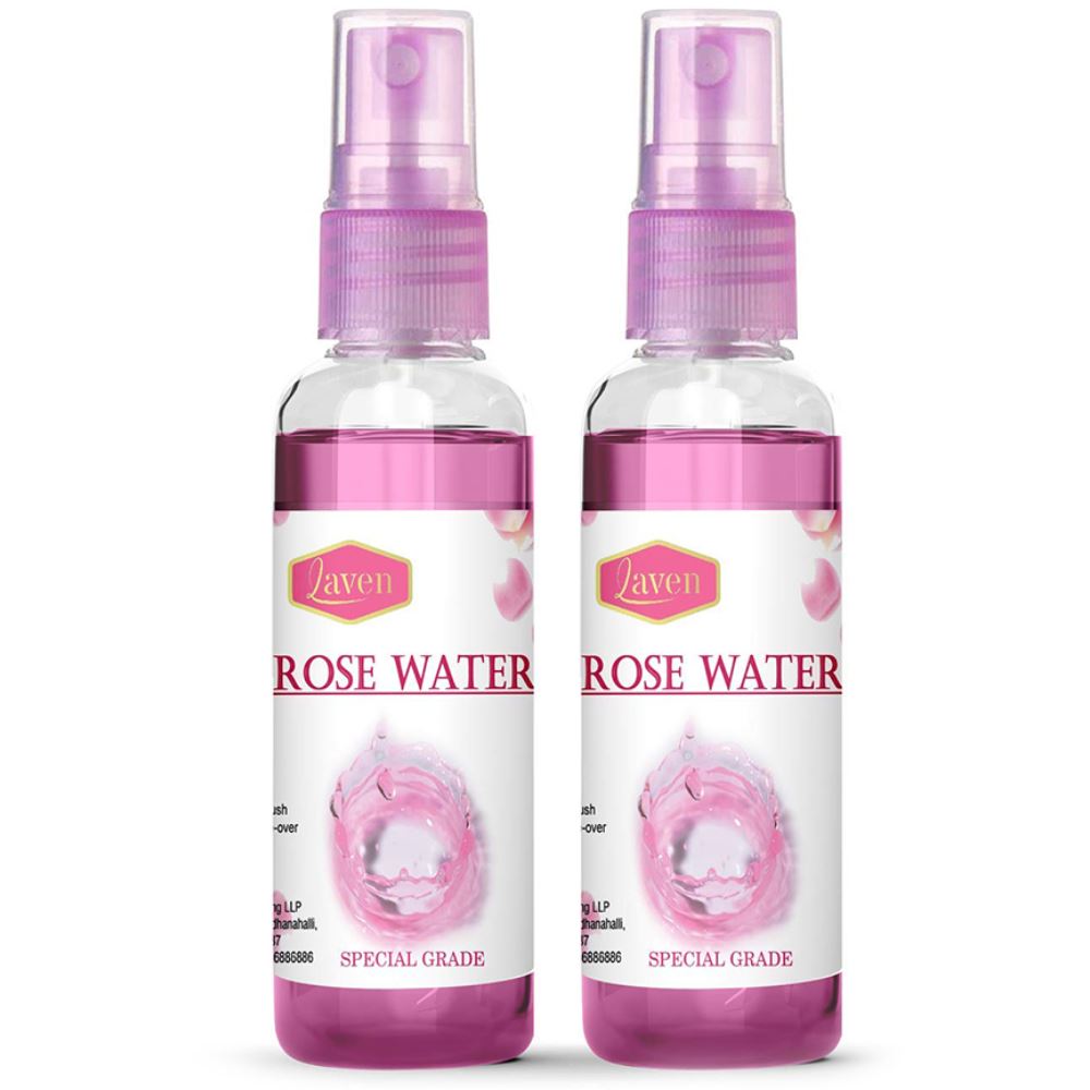 Laven Rose Water (100ml, Pack of 2)