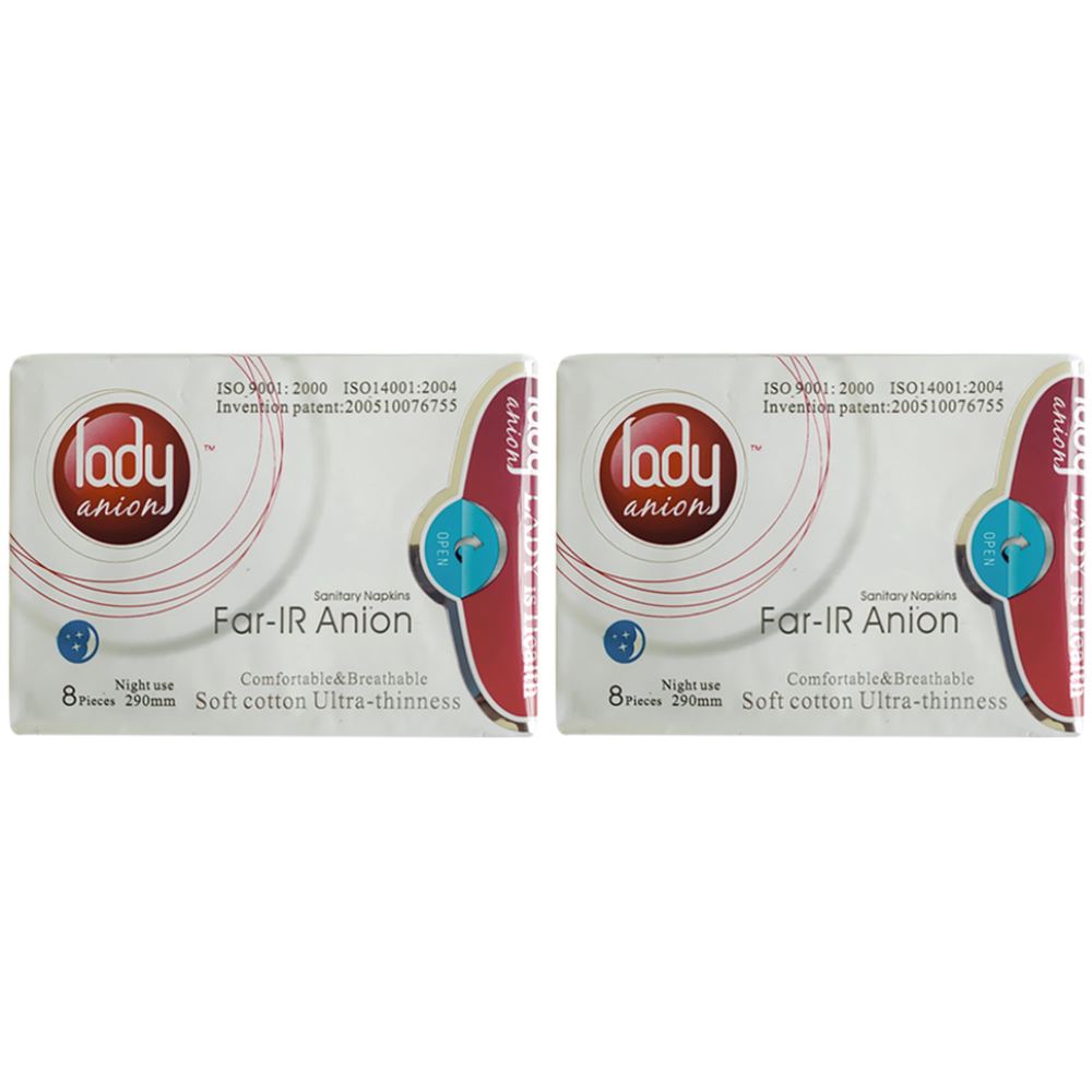 Lady Anion Sanitary Napkin (290MM) (8pcs, Pack of 2) Lady Anion Sanitary Napkin (290MM) (8pcs, Pack of 2)