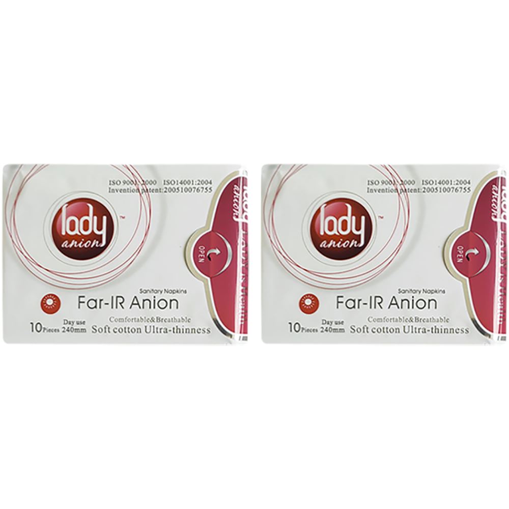 Lady Anion Sanitary Napkin (240MM) (10pcs, Pack of 2) Lady Anion Sanitary Napkin (240MM) (10pcs, Pack of 2)