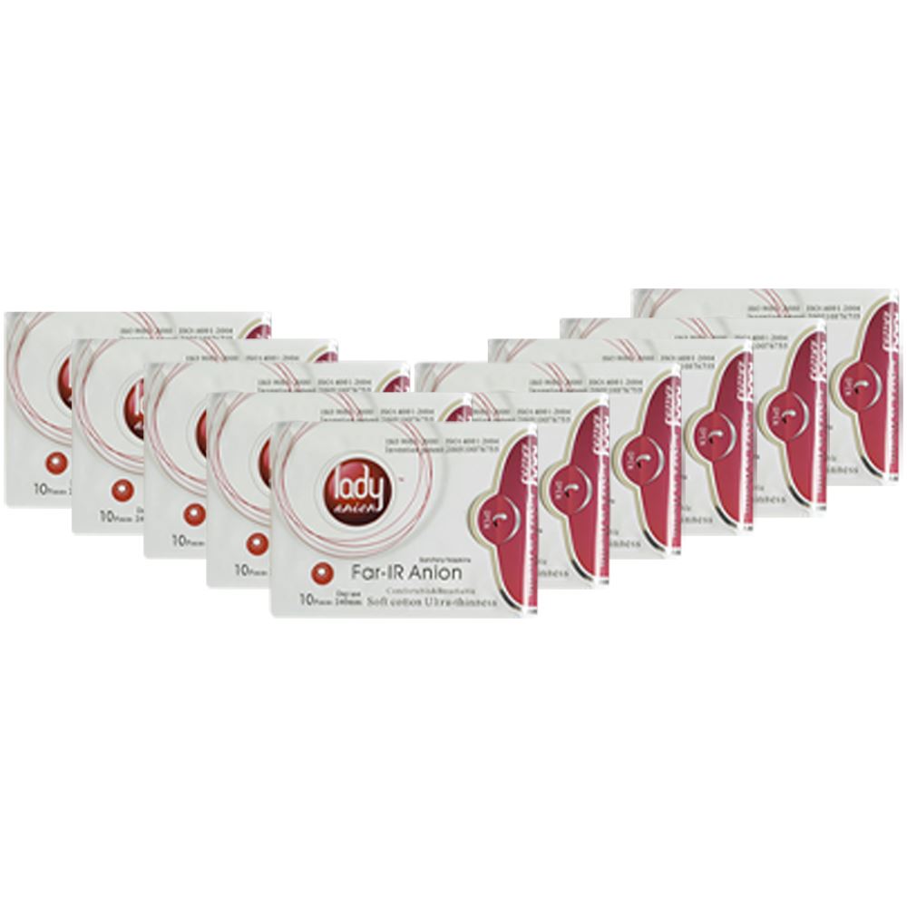 Lady Anion Sanitary Napkin (240MM) (10pcs, Pack of 10) Lady Anion Sanitary Napkin (240MM) (10pcs, Pack of 10)