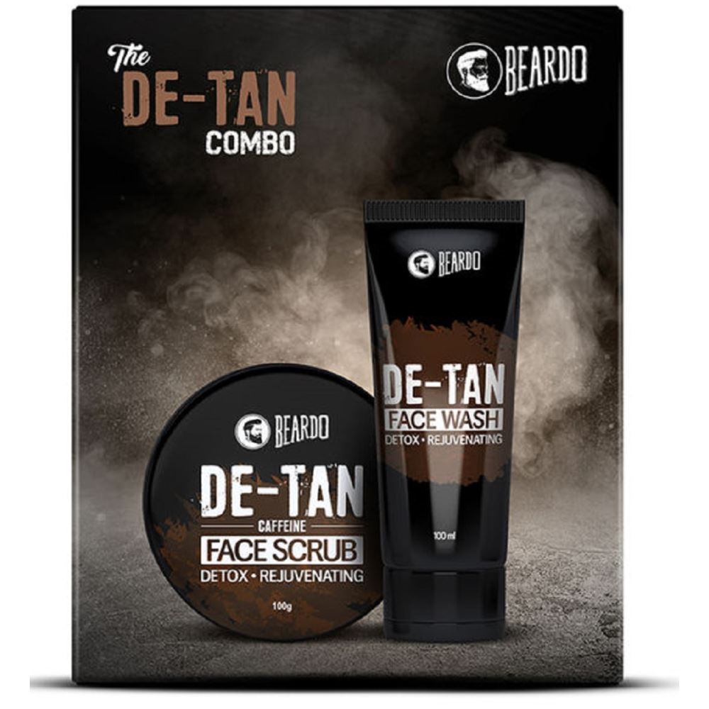 Beardo The De-Tan Combo With De-Tan Caffeine Face Scrub & Face Wash (1Pack)