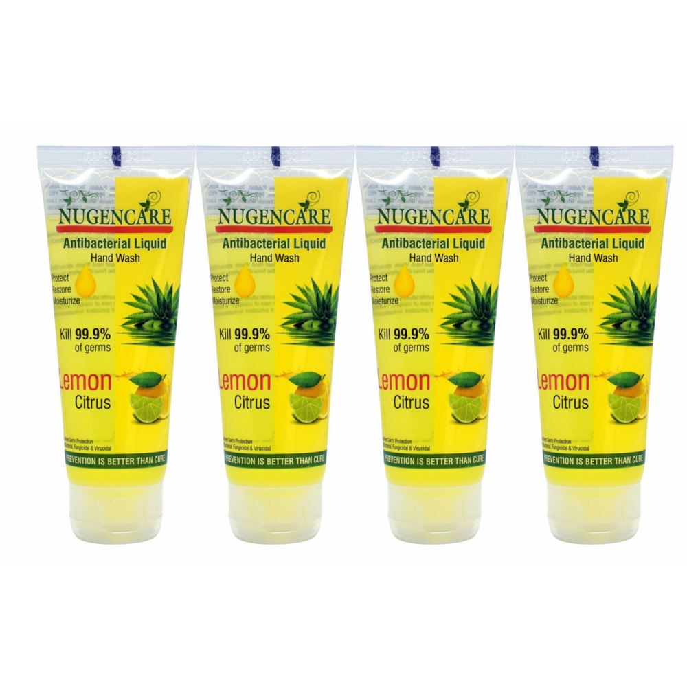 Nugencare Antibacterial Liquid Lemon Hand Wash (75ml, Pack of 4)