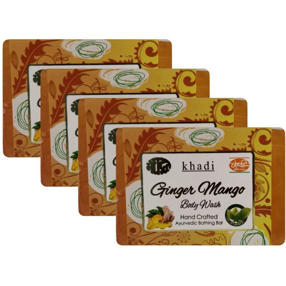 Meghdoot Ginger Mango Body Wash Soap (125g, Pack of 4)