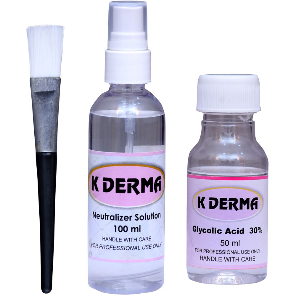 K Derma Glycolic Acid 30%, Neutralizer & Brush (1Pack)