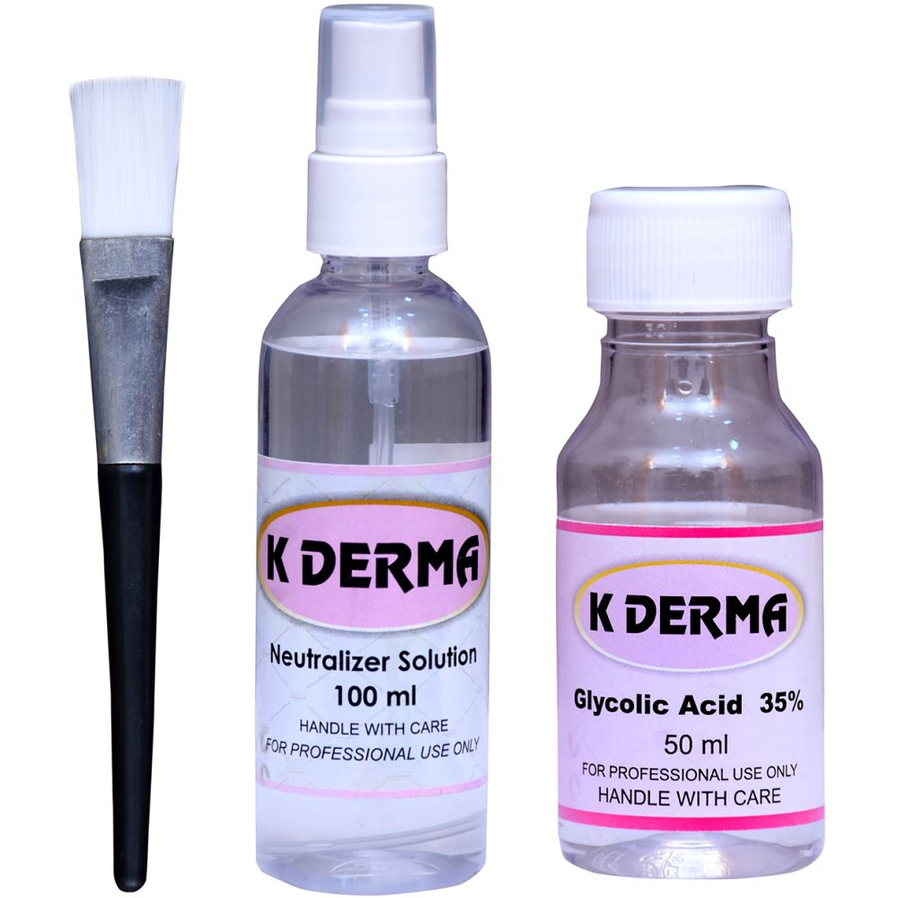 K Derma Glycolic Acid 35%, Neutralizer & Brush (1Pack)