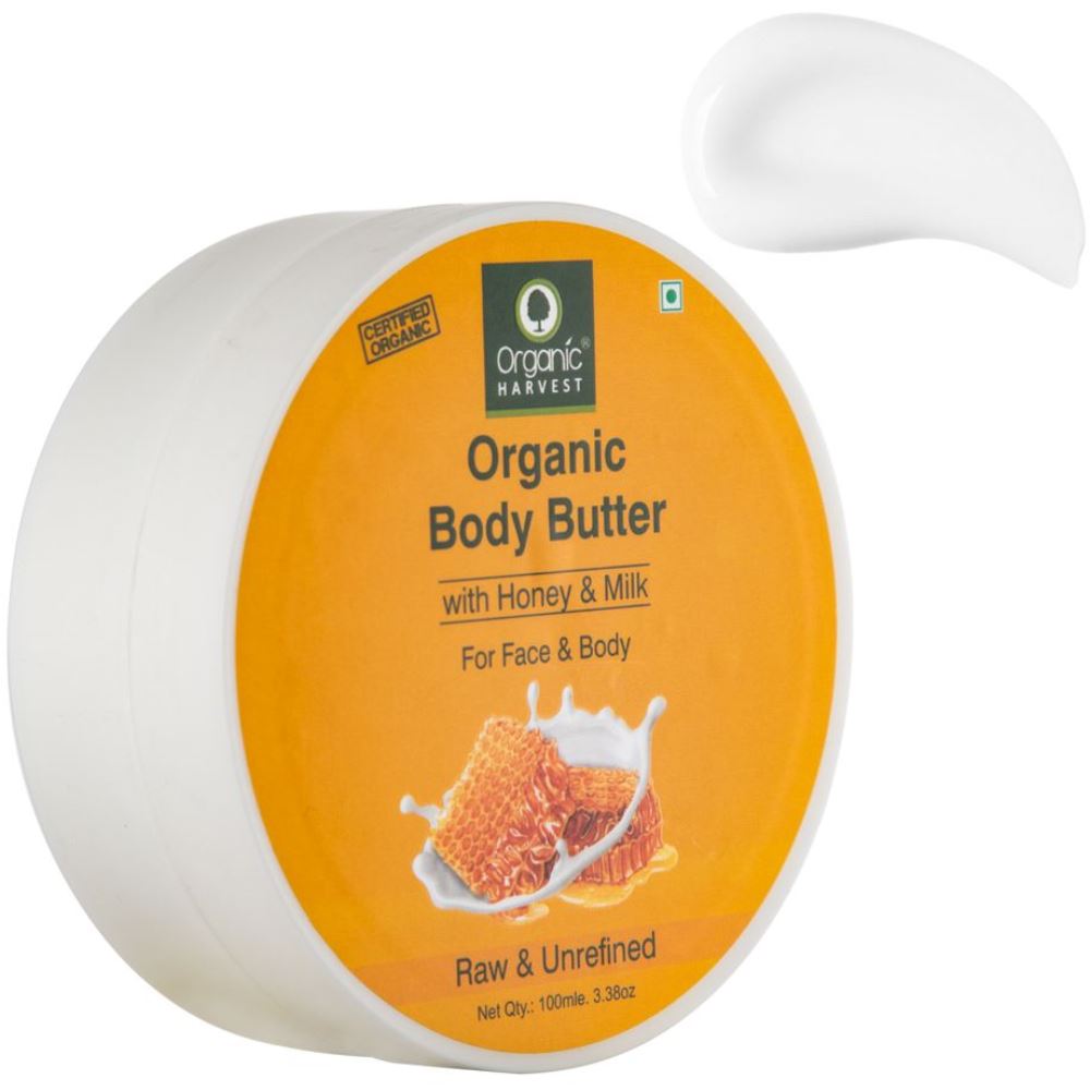 Organic Harvest Honey & Milk Body Butter Cream (100ml)