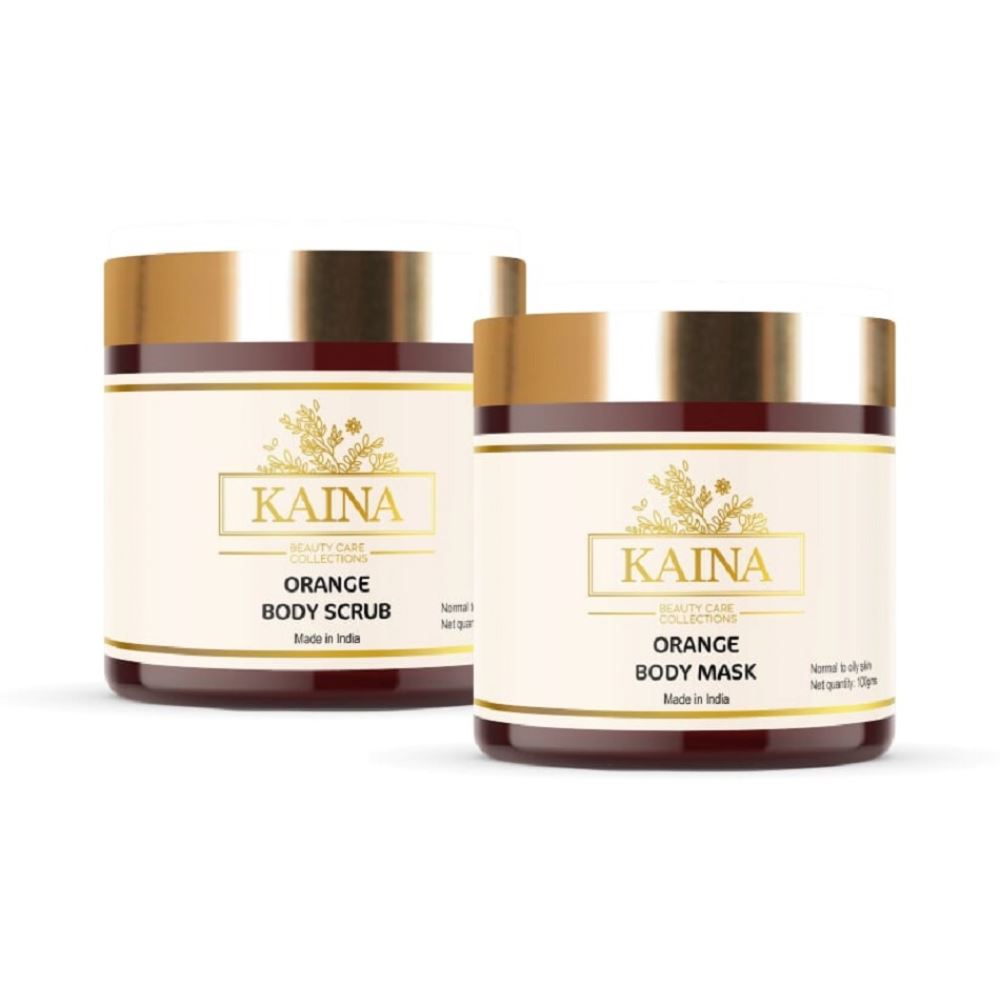 Kaina Skincare Orange Body Mask & Scrub Combo (1Pack) Kaina Skincare Orange Body Mask & Scrub Combo (1Pack)