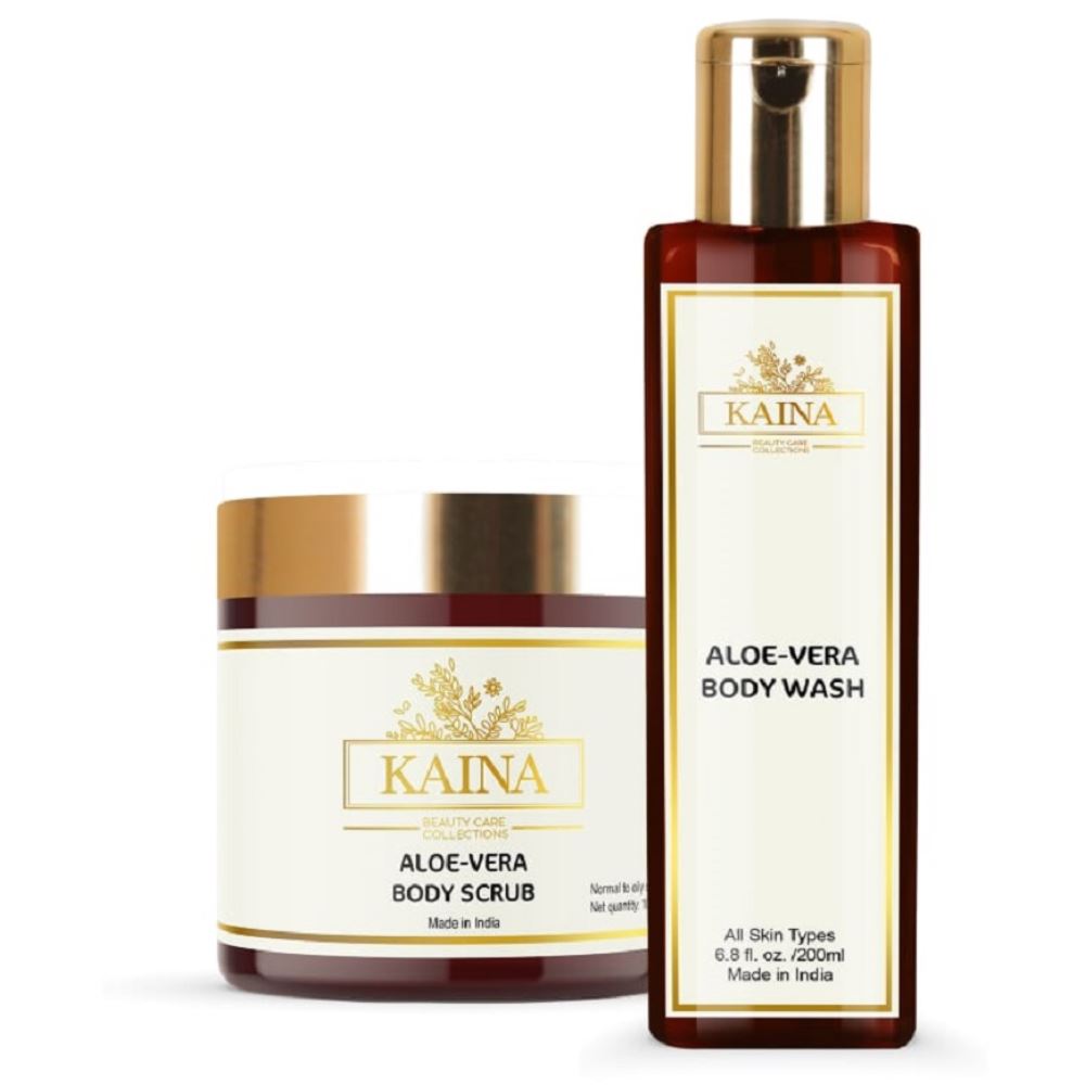 Kaina Skincare Aloevera Body Scrub & Wash Combo (1Pack) Kaina Skincare Aloevera Body Scrub & Wash Combo (1Pack)