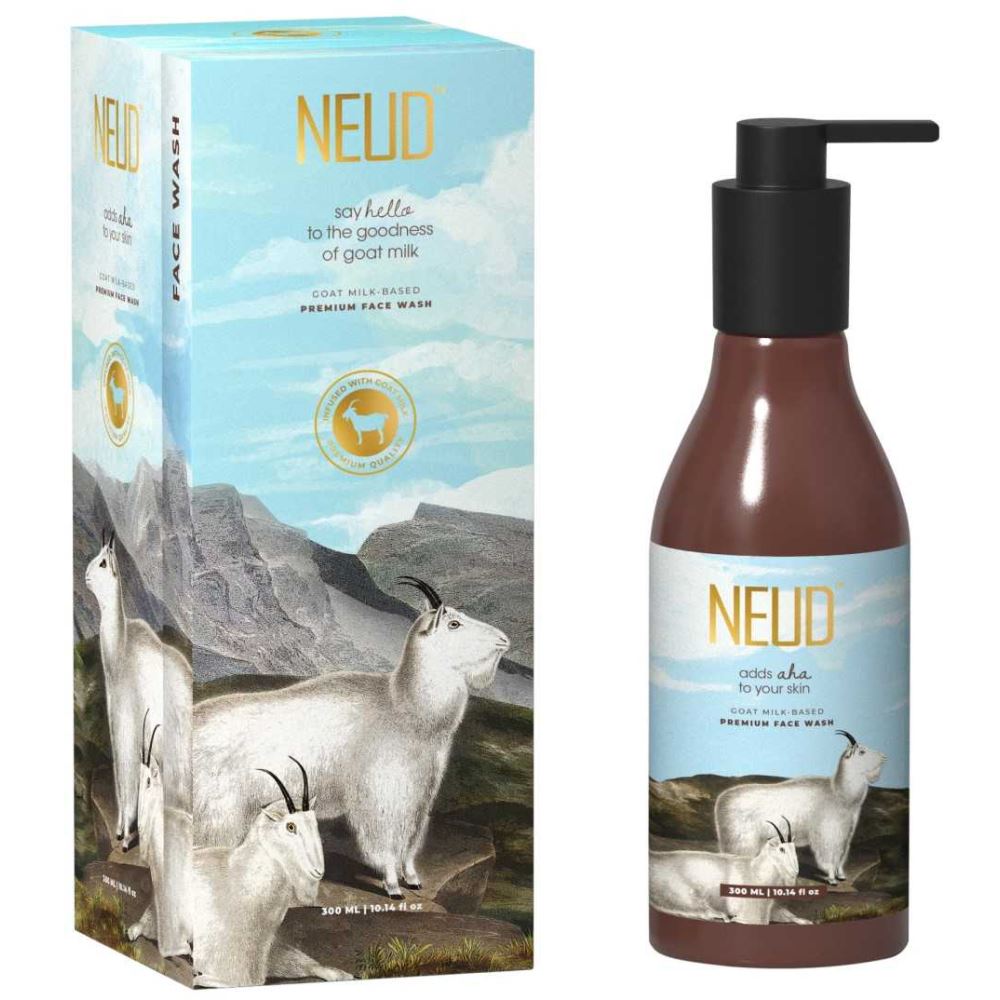 NEUD Goat Milk Premium Face Wash With Free Pouch (300ml)