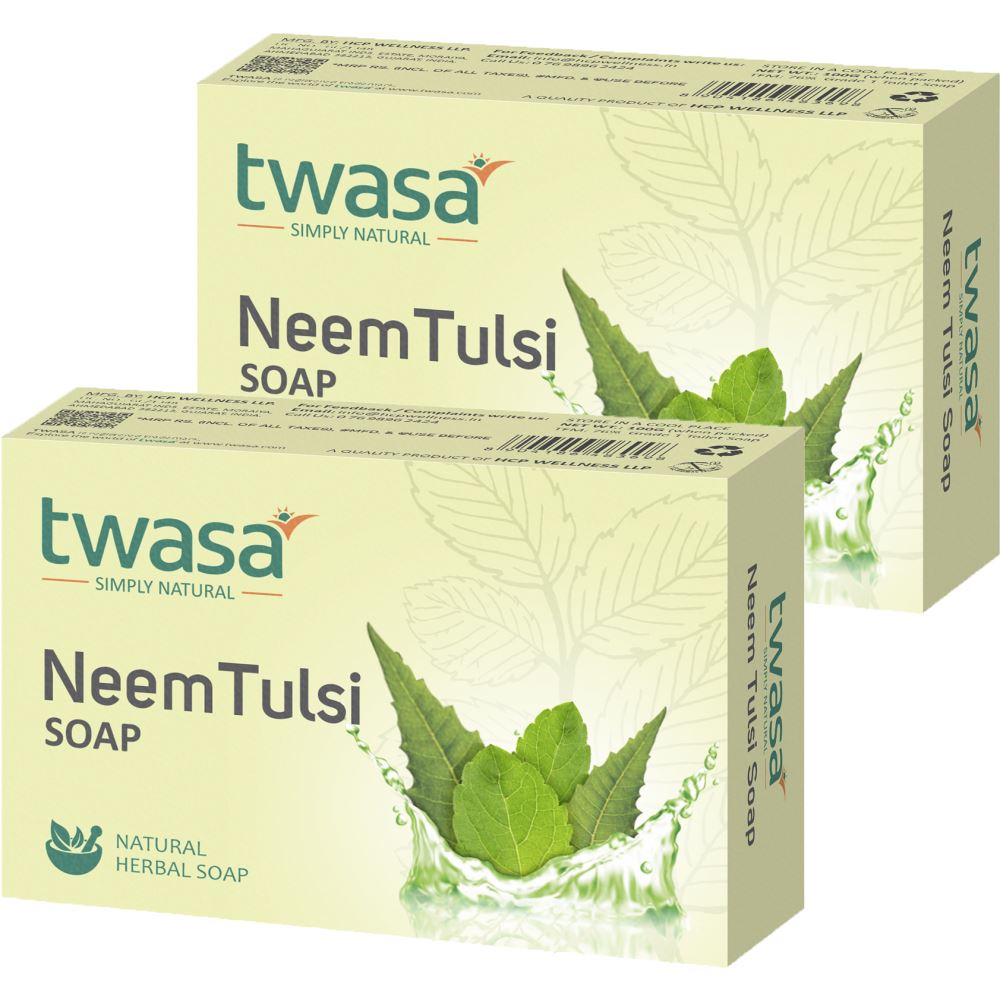 Twasa Neem Tulsi Soap (100g, Pack of 2)