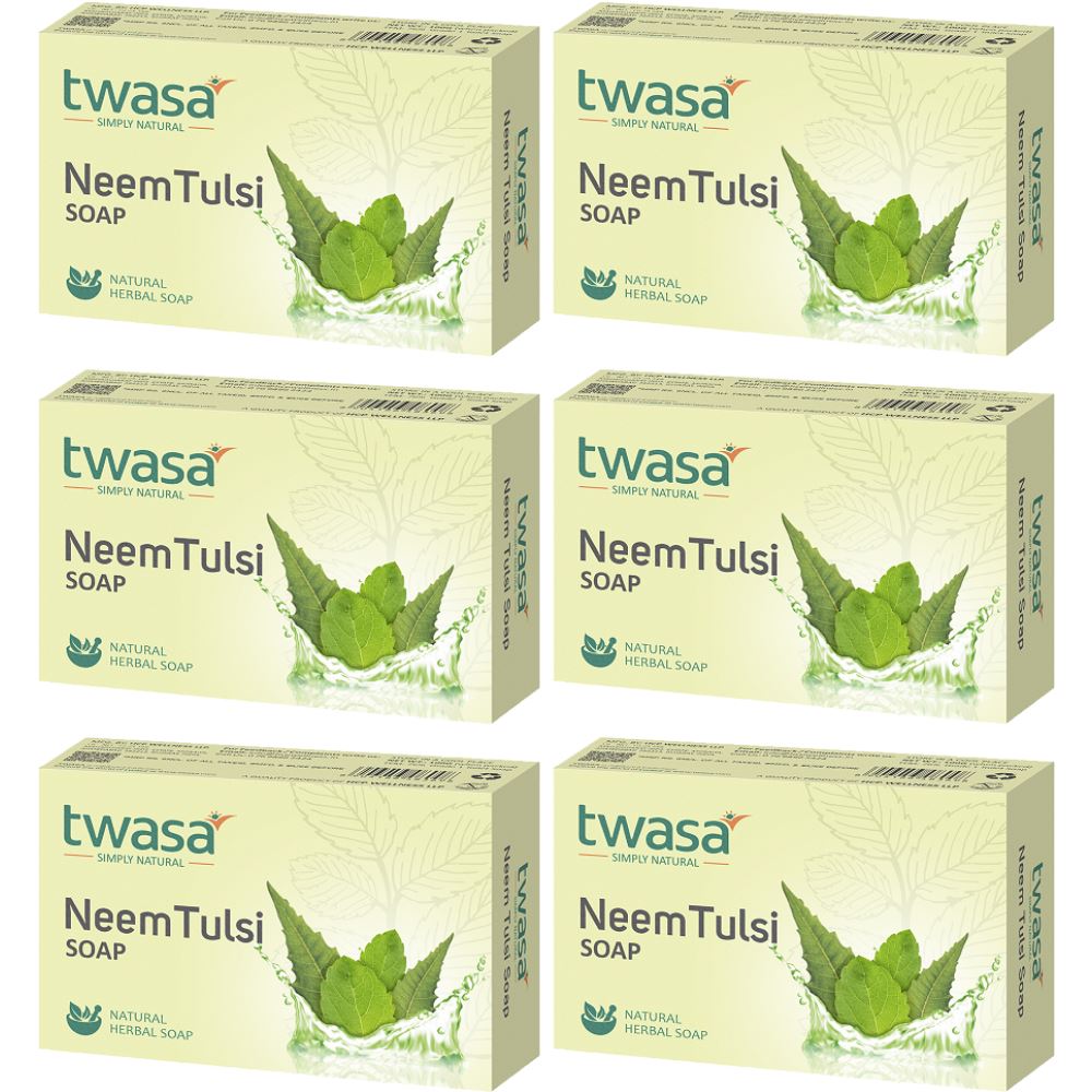 Twasa Neem Tulsi Soap (100g, Pack of 6)