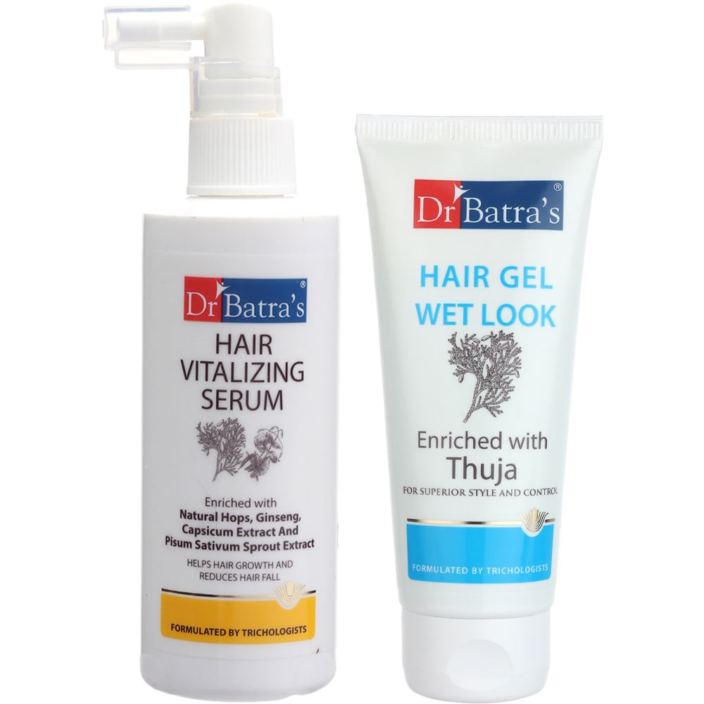Dr Batras Hair Vitalizing Serum & Hair Gel Combo (1Pack)