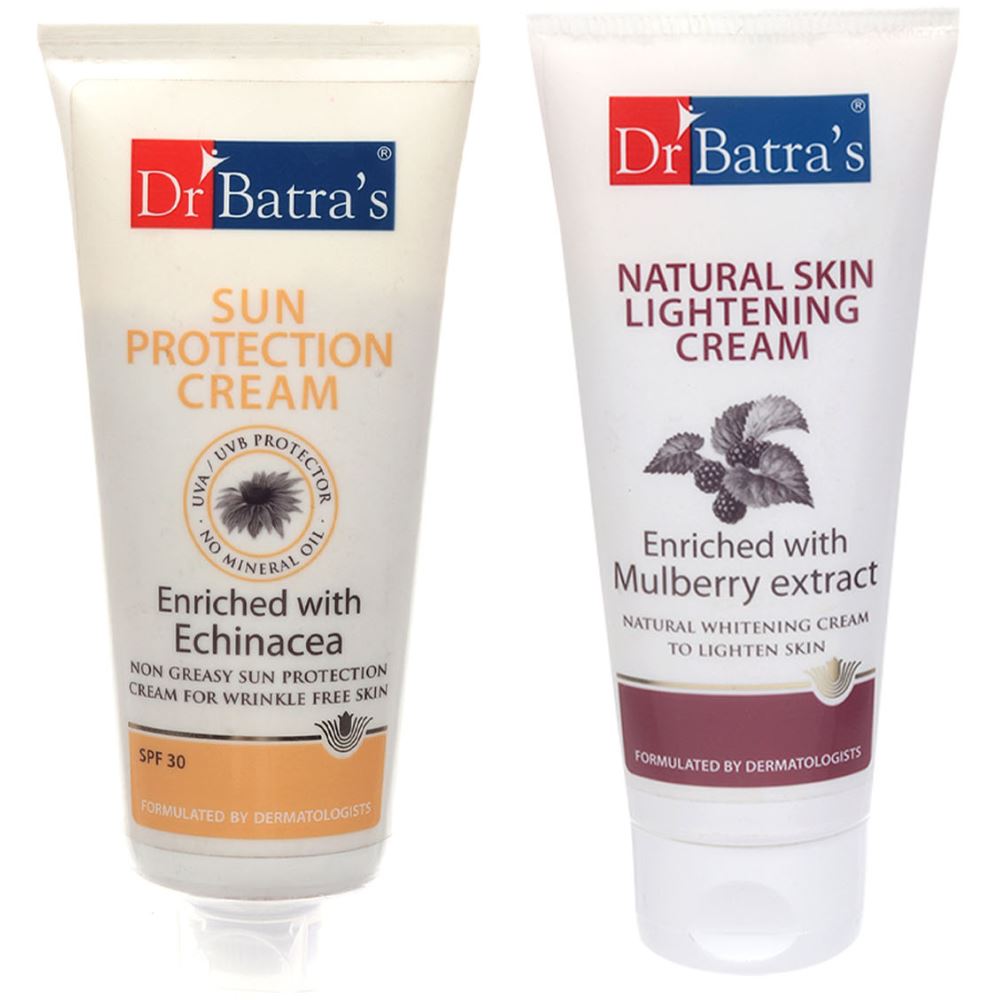 Dr Batras Sun Protection Cream & Natural Skin Lightening Cream Combo (1Pack)