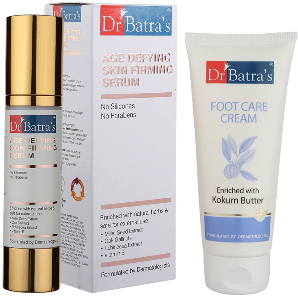 Dr Batras Age Defying Skin Firming Serum & Foot Care Cream Combo (1Pack)