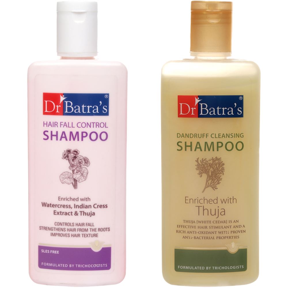 Dr Batras Dandruff Cleansing Shampoo & Hair Fall Control Shampoo Combo (1Pack)