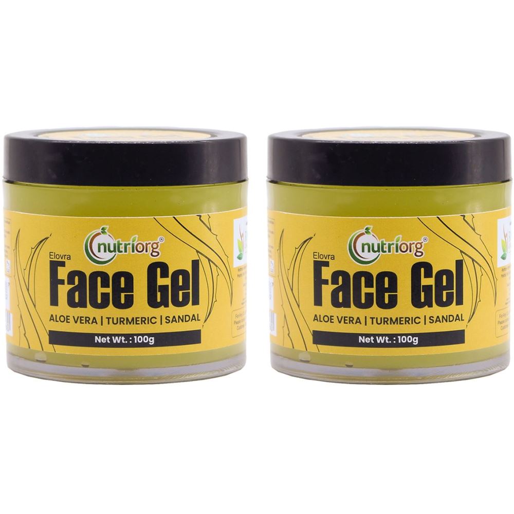 Nutriorg Certified Aloevera Face Gel Sandal & Turmeric (100g, Pack of 2) Nutriorg Certified Aloevera Face Gel Sandal & Turmeric (100g, Pack of 2)