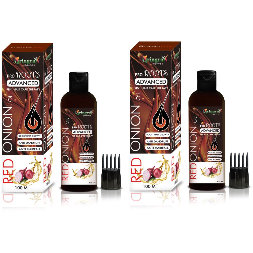 Vringra Red Onion Hair Oil (100ml, Pack of 2)