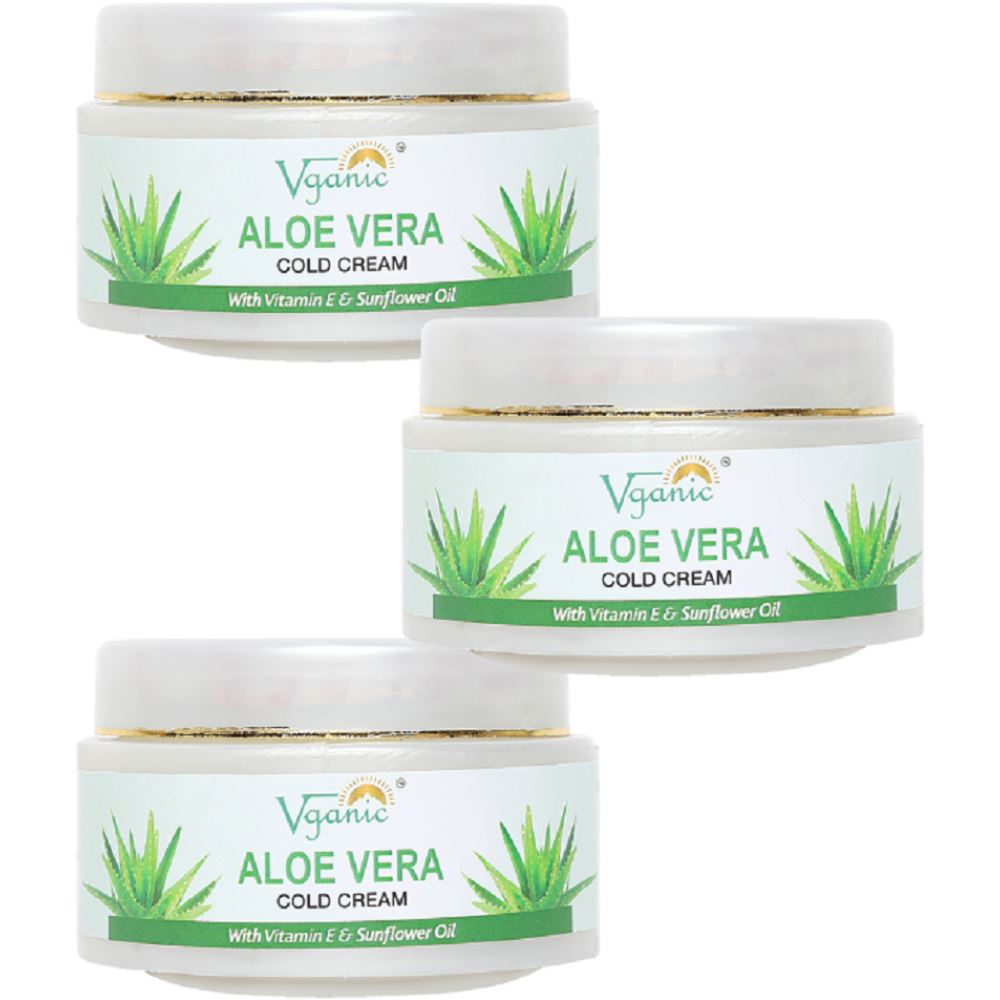 Vganic Aloe Vera Cold Cream (50g, Pack of 3)