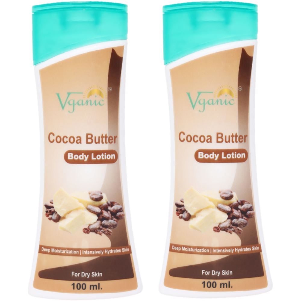 Vganic Cocoa Butter Body Lotion (100ml, Pack of 2)