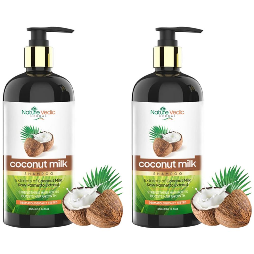 Nature Vedic Coconut Milk Shampoo (300ml, Pack of 2) Nature Vedic Coconut Milk Shampoo (300ml, Pack of 2)