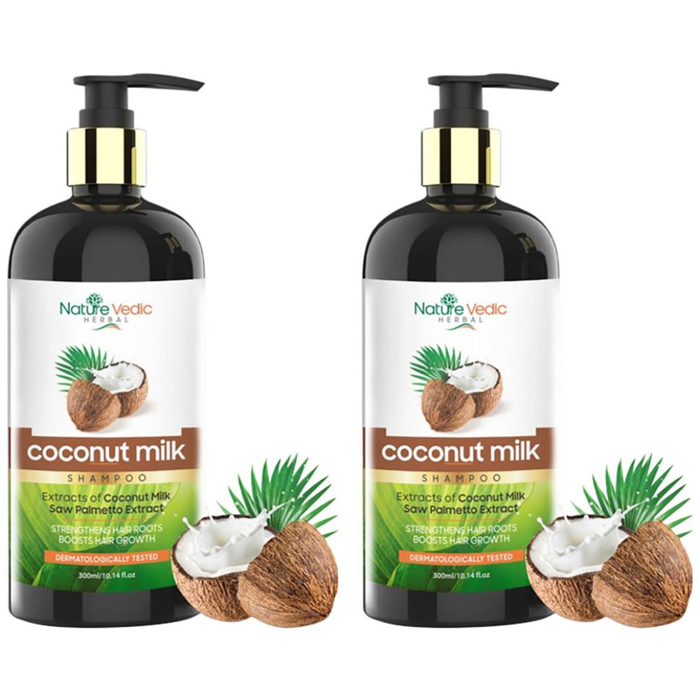 Nature Vedic Coconut Milk Shampoo (300ml, Pack of 2)