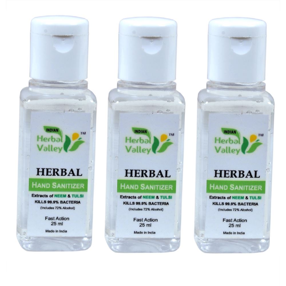 Indian Herbal Valley Hand Sanitizer (25ml, Pack of 3)