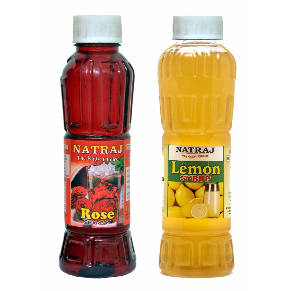 Natraj Rose & Lemon Sharbat Combo (1Pack)