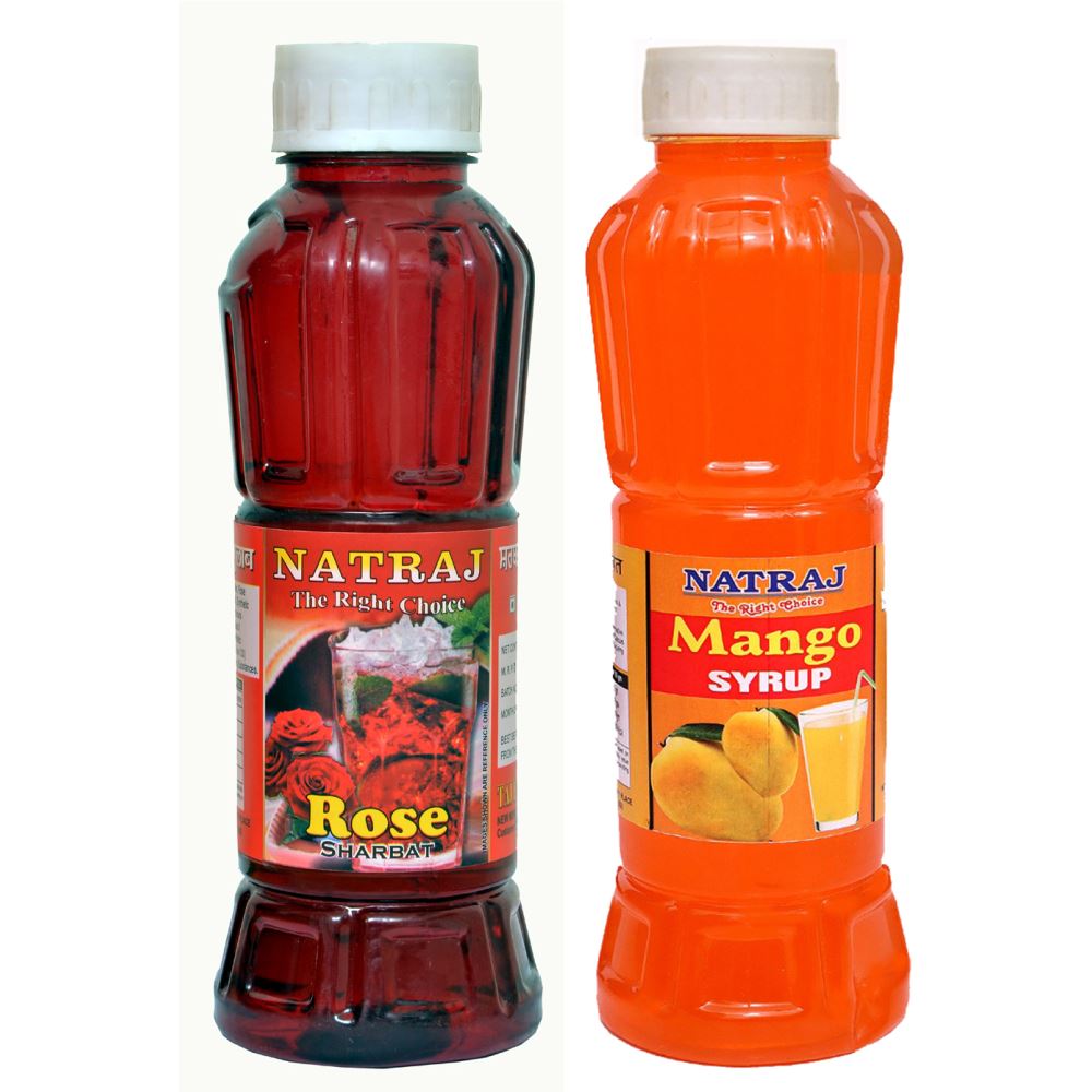Natraj Rose & Mango Sharbat Combo (1Pack)