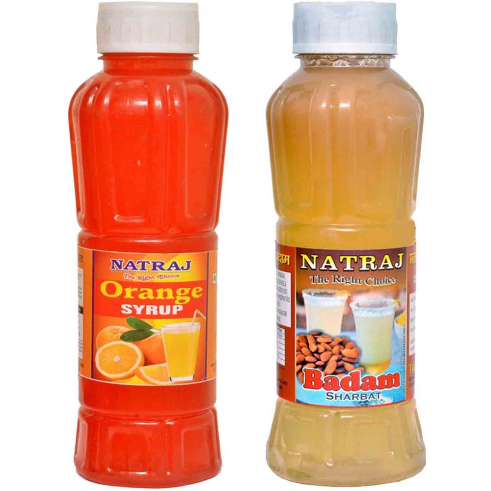 Natraj Orange & Badam Sharbat Combo (1Pack)