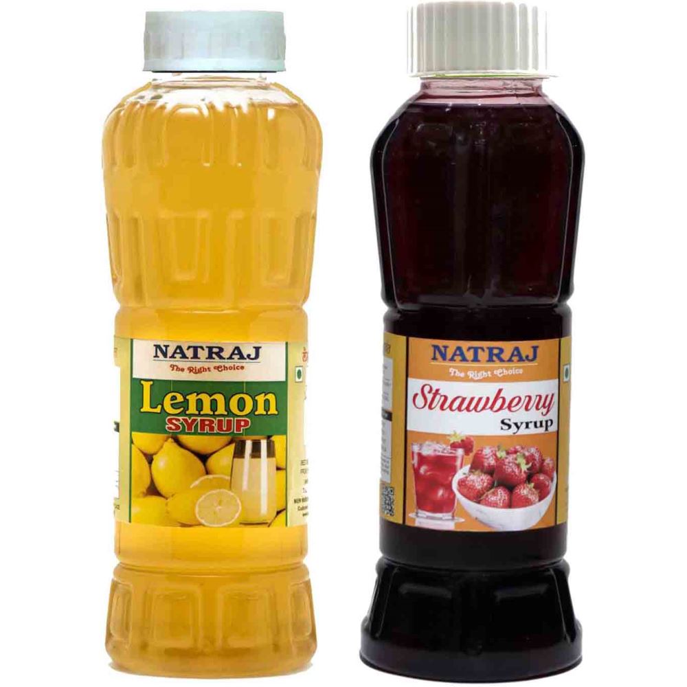 Natraj Lemon & Strawberry Sharbat Combo (1Pack)