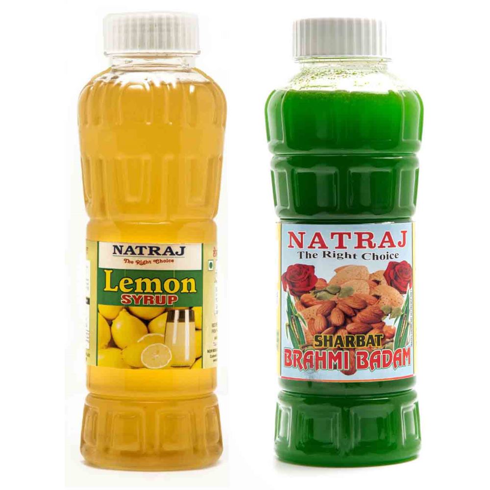 Natraj Lemon & Brahmi Badam Sharbat Combo (1Pack)