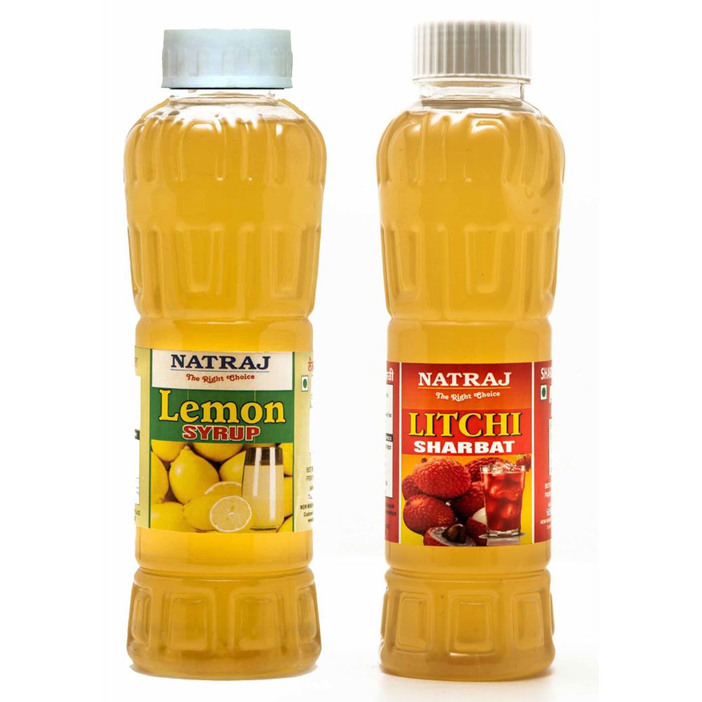 Natraj Lemon & Litchi Sharbat Combo (1Pack)