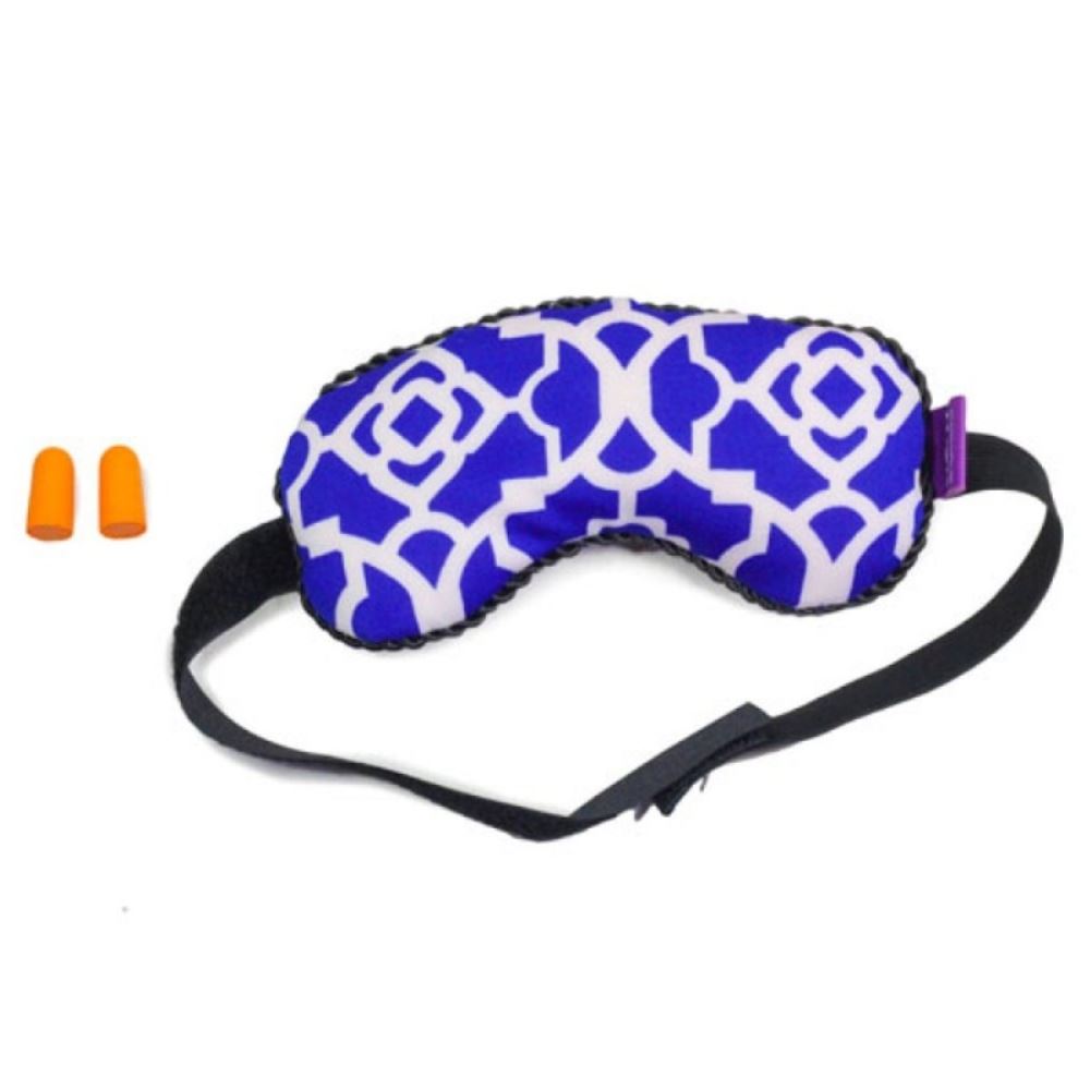 Viaggi Microbeads Blindfold Sleeping Eye Mask With Noise Reduction Ear Plugs (Blue) (1pcs)