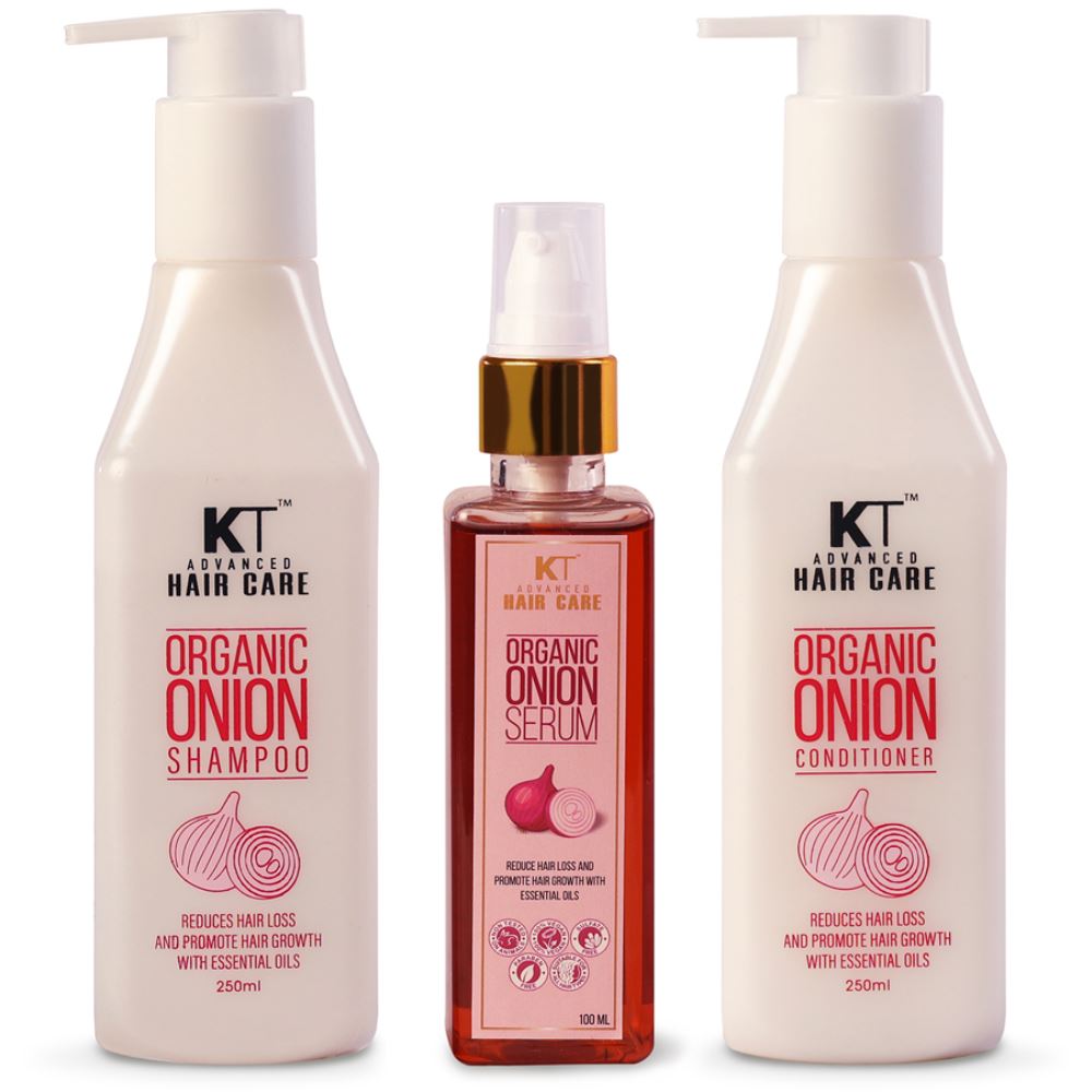 KT Organic Onion Shampoo, Conditioner & Serum Combo (1Pack)