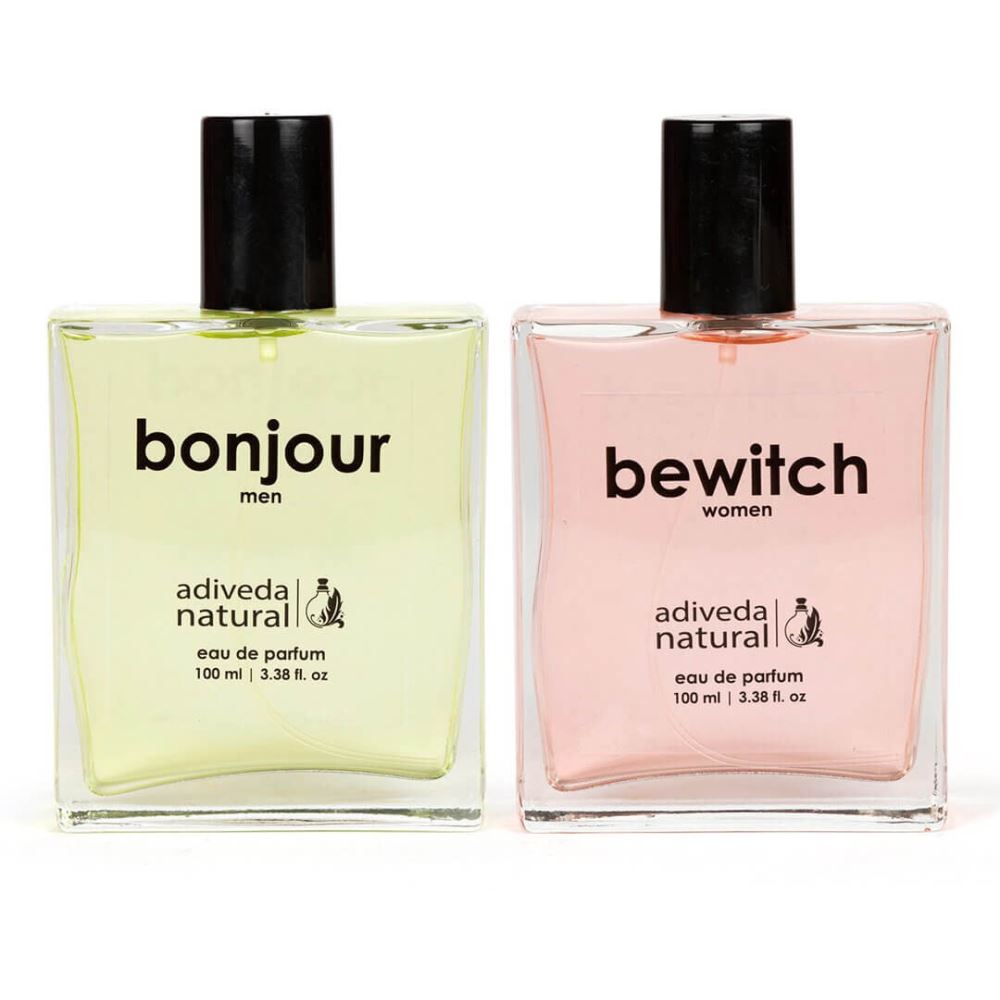 Adiveda Natural Bonjour and Bewitch For Men & Women Perfume Combo (1Pack)