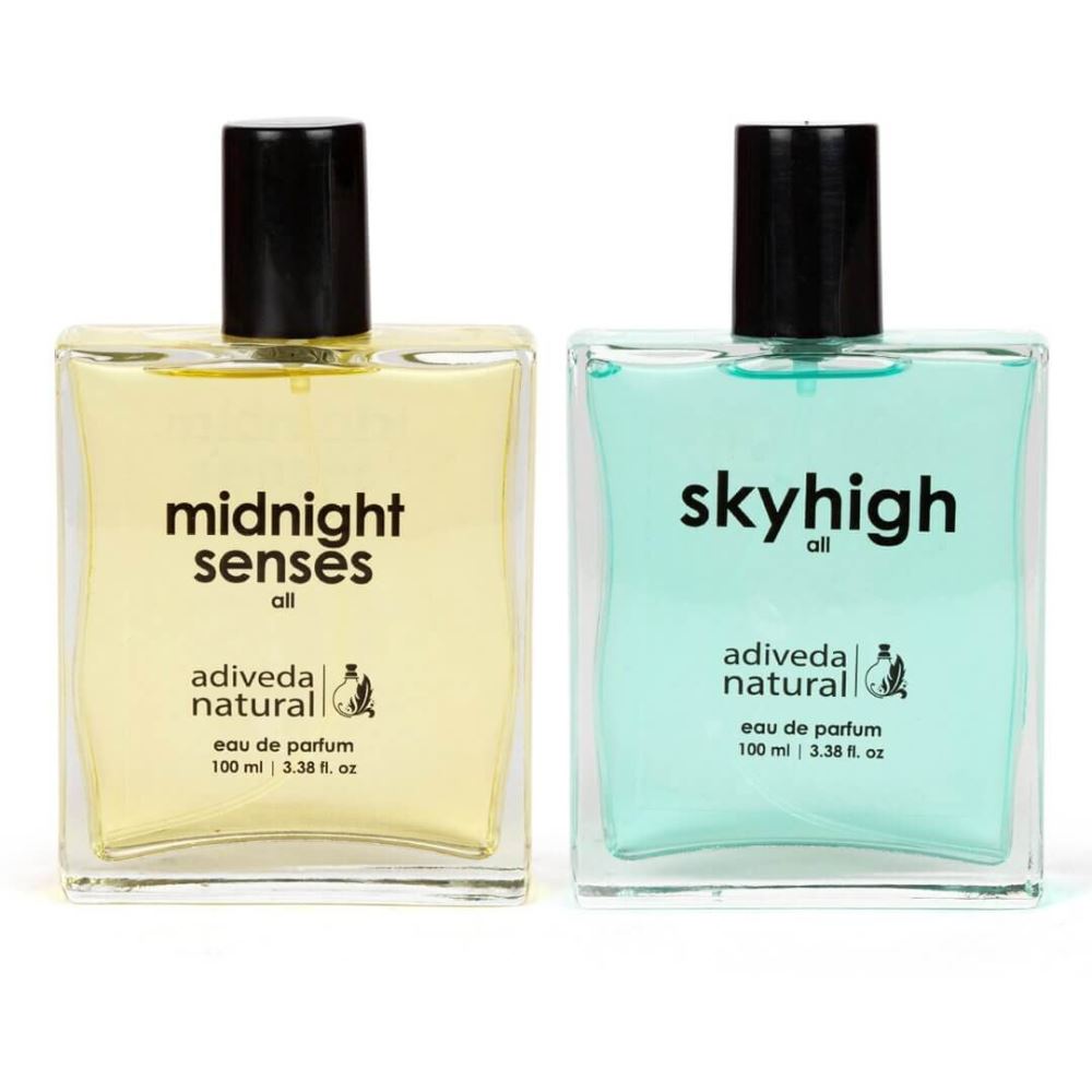 Adiveda Natural Midnight Senses & Skyhigh For Men & Women Perfume Combo (1Pack)