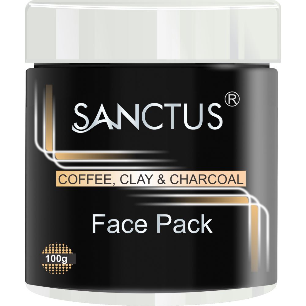 Sanctus Coffee, Clay And Charcoal Face Pack (100g)