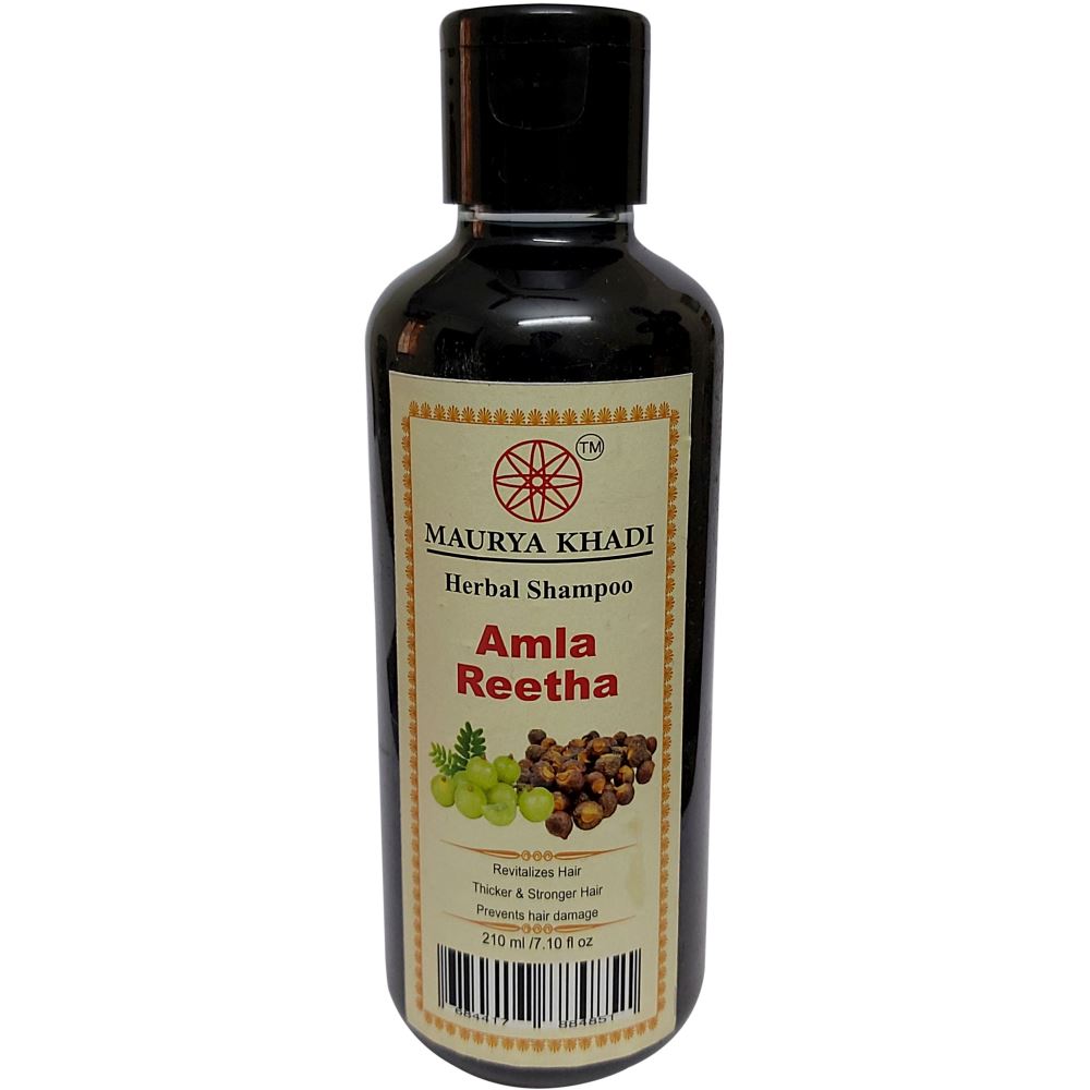 Maurya Khadi Herbal Amla Reetha Shampoo (210ml)