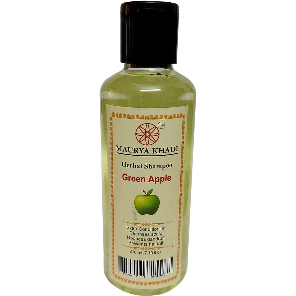 Maurya Khadi Herbal Green Apple Shampoo (210ml)