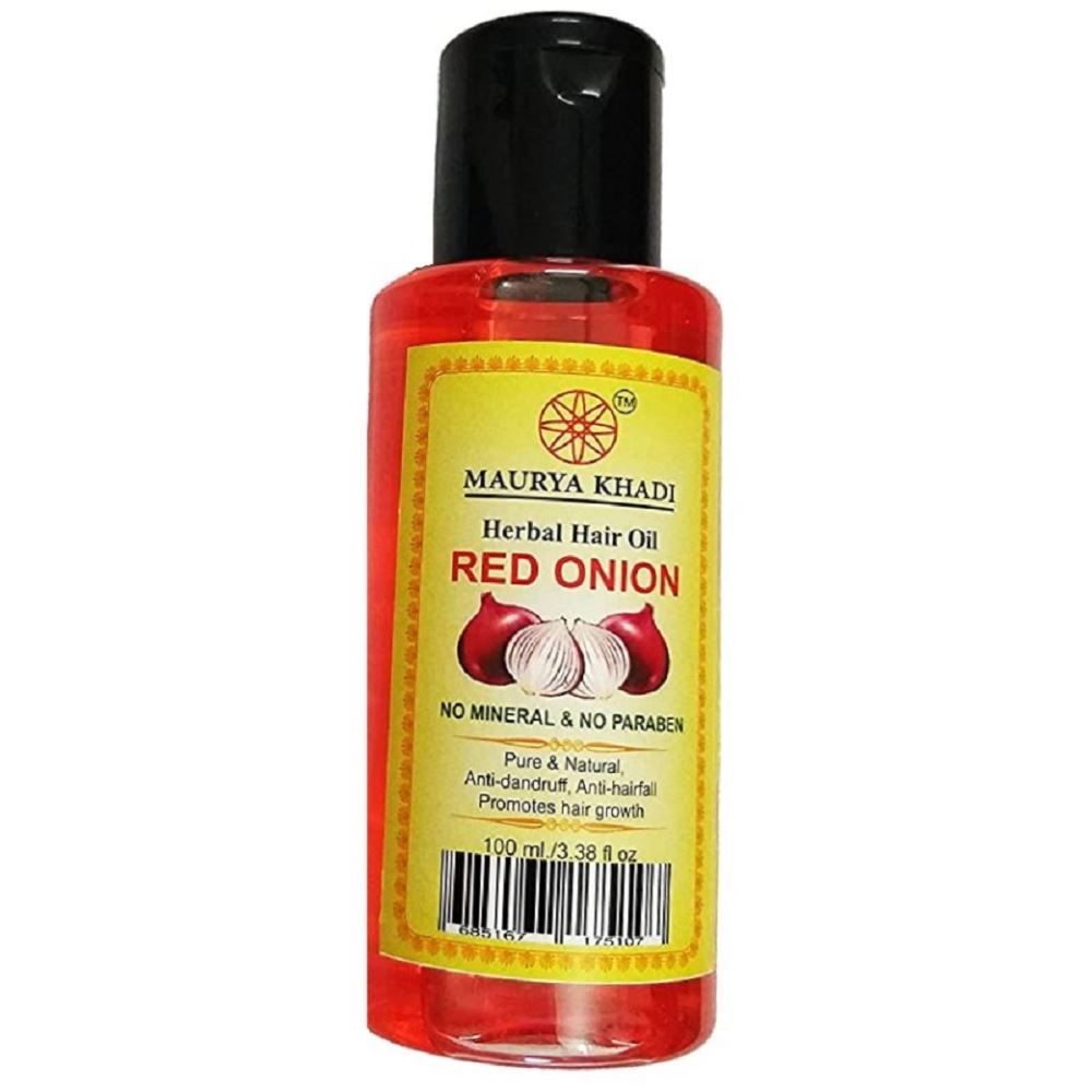 Maurya Khadi Pure Red Onion Herbal Hair Oil (100ml)