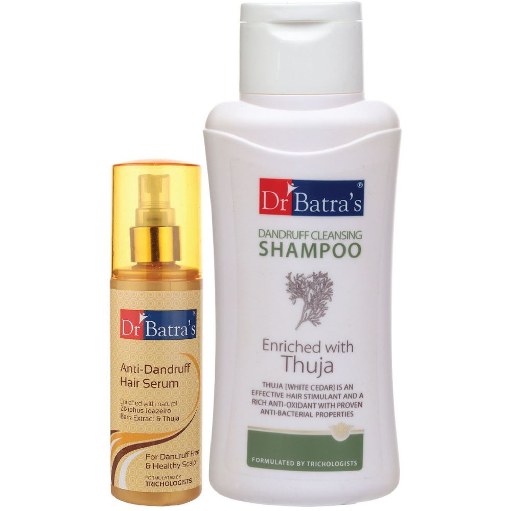 Dr Batras Anti Dandruff Hair Serum And Dandruff Cleansing Shampoo Combo (125ML+500ML) (1Pack)