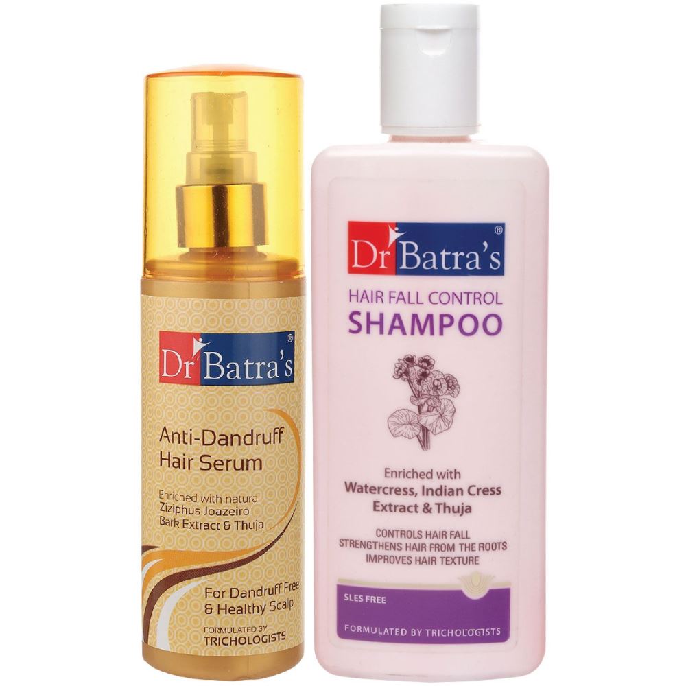 Dr Batras Anti Dandruff Hair Serum And Hairfall Control Shampoo Combo (125ML+200ML) (1Pack)
