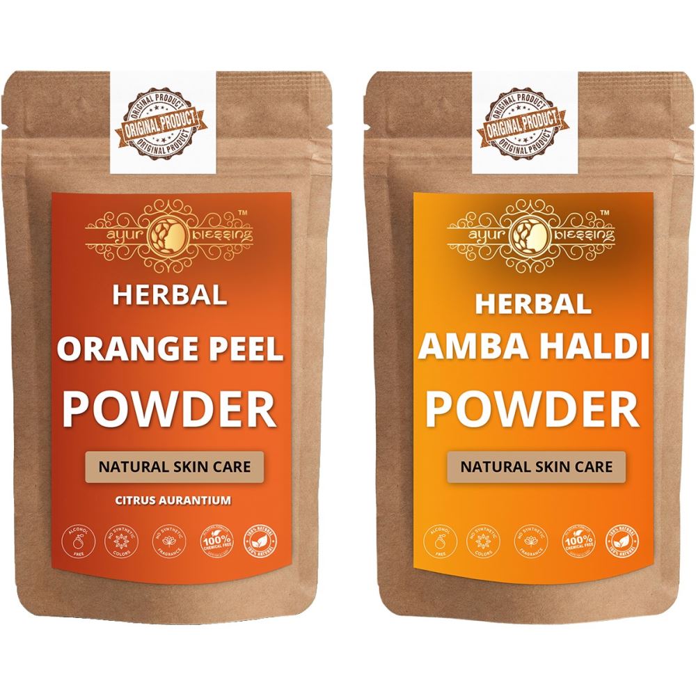 Ayur Blessing Orange Peel and Amba Haldi Powder Combo Pack (1Pack)