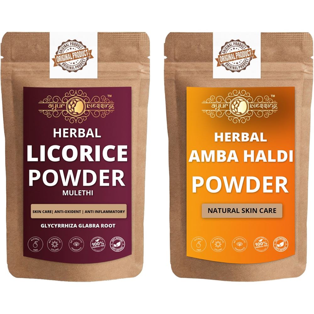 Ayur Blessing Licorice and Amba Haldi Powder Combo Pack (1Pack)