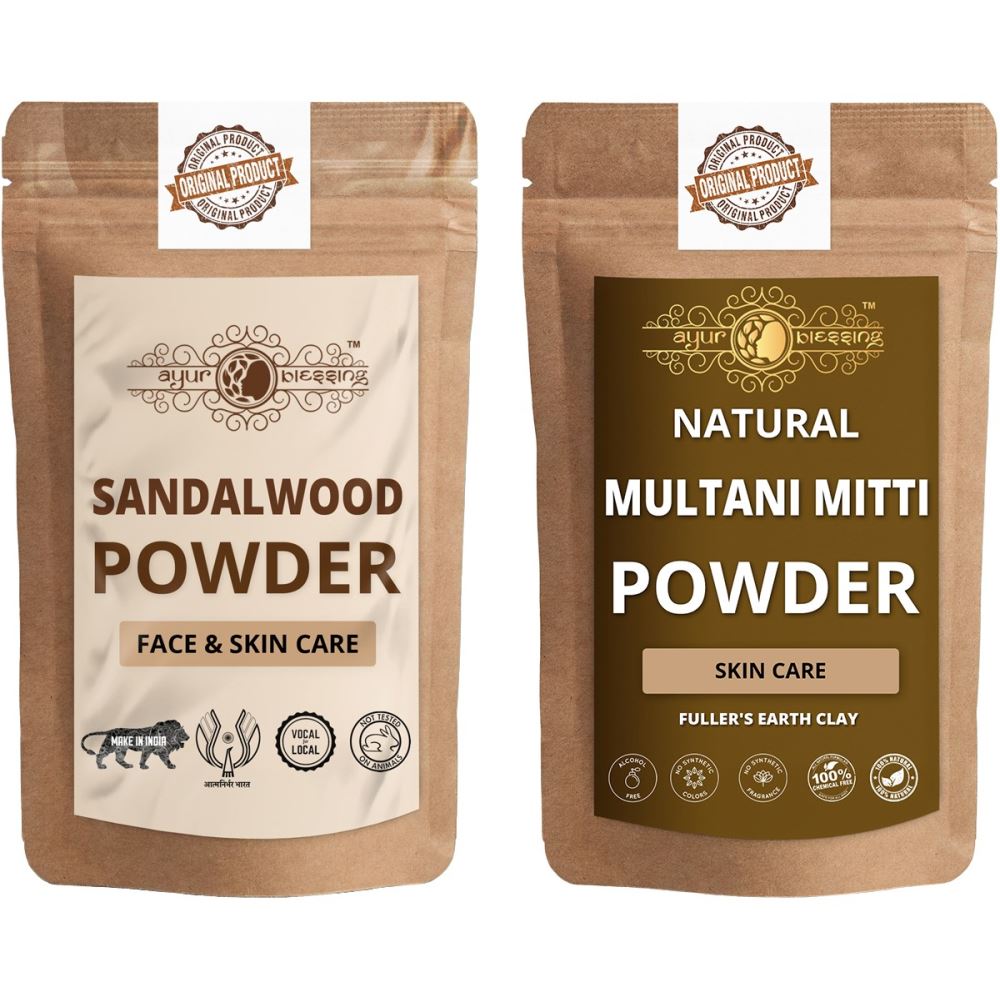 Ayur Blessing Chandan and Multani Mitti Powder Combo Pack (1Pack)