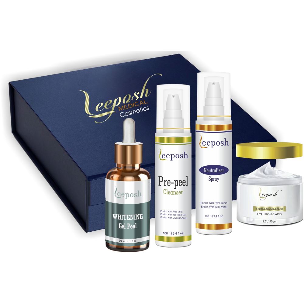 Leeposh Brightening Gel Peel, Pre Peel Cleanser, Neutralizer Spray & Hydra Face Gel Cream Combo (1Pack) Leeposh Brightening Gel Peel, Pre Peel Cleanser, Neutralizer Spray & Hydra Face Gel Cream Combo (1Pack)