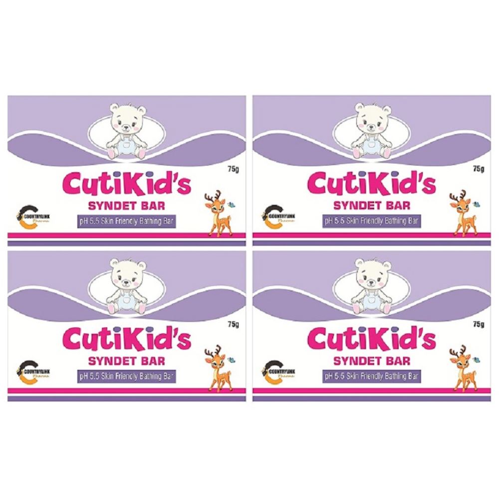 Cutikid'S Syndet Bathing Bar (75g, Pack of 4)