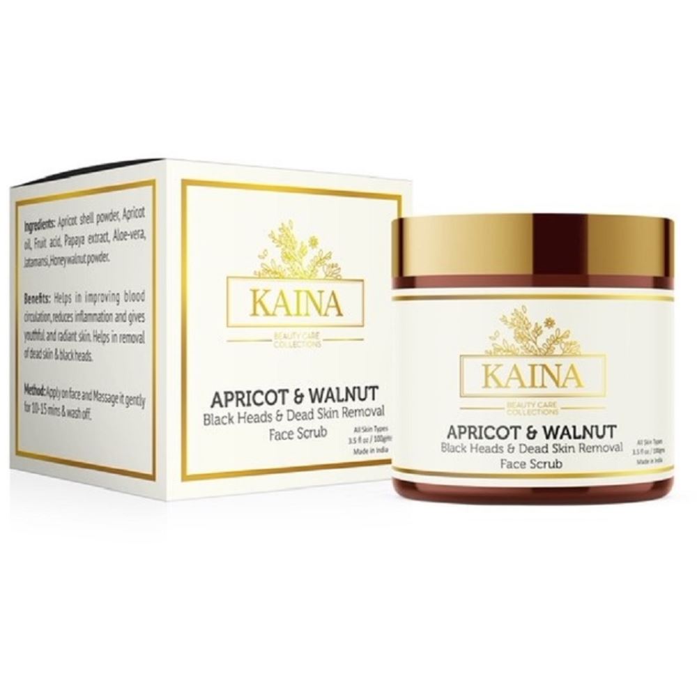 Kaina Skincare Apricot And Walnut- Black Head And Dead Skin Removal Face Scrub (100g) Kaina Skincare Apricot And Walnut- Black Head And Dead Skin Removal Face Scrub (100g)