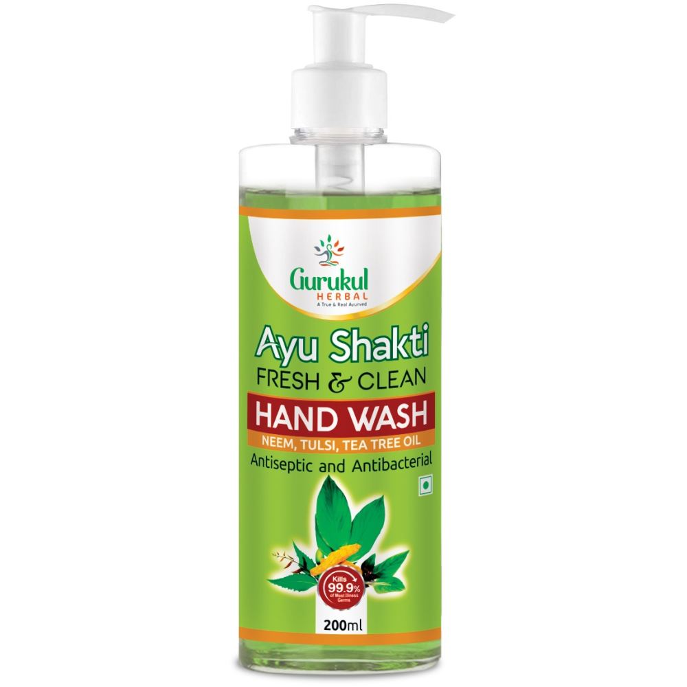 Gurukul Herbal Ayu Shakti Fresh And Clean Handwash (200ml) Gurukul Herbal Ayu Shakti Fresh And Clean Handwash (200ml)